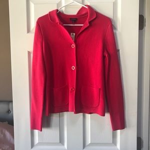 NWT Talbots coral pink sweater jacket size XS